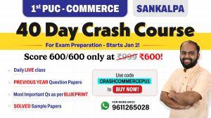 1st PUC Sankalpa 2026 Crash Course